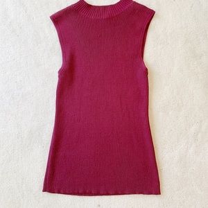 Burgundy Mock Neck Tank